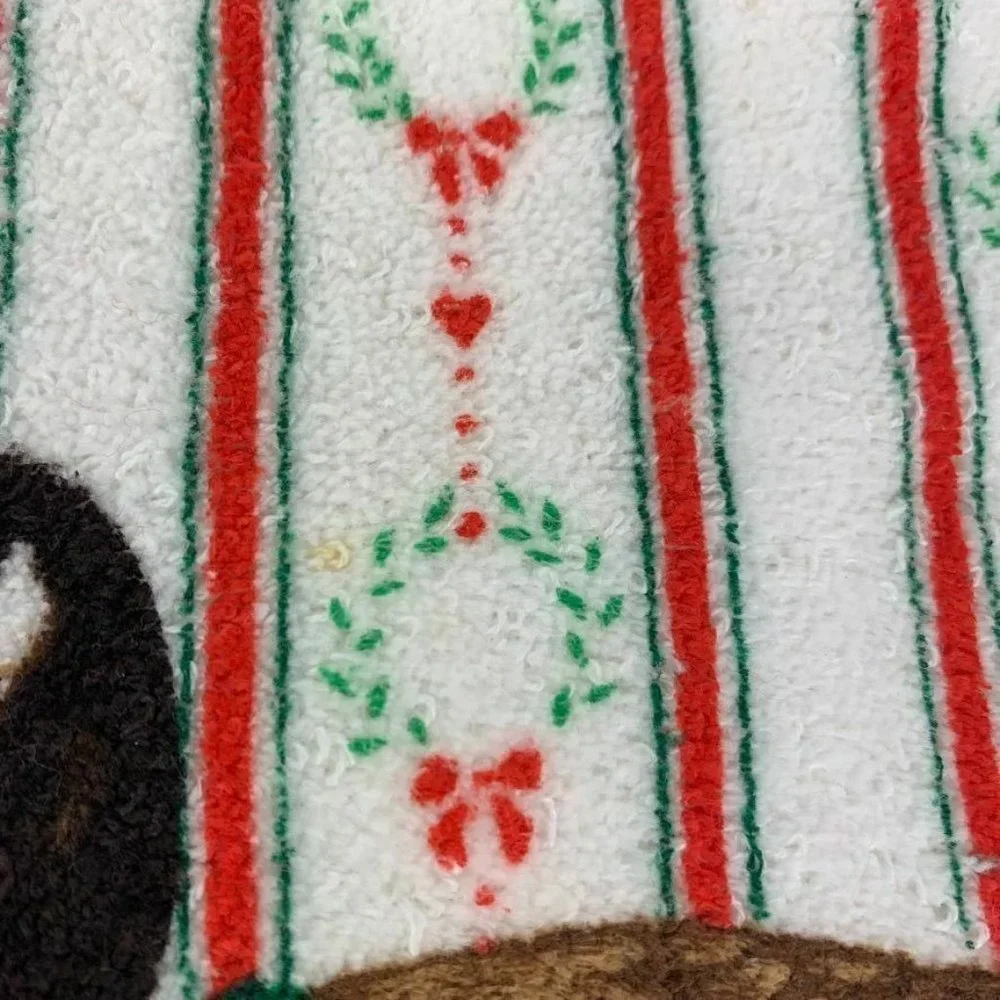 Vintage Screen Prints by Sayco Christmas Goose Fingertip Towels Set of 2 Holiday